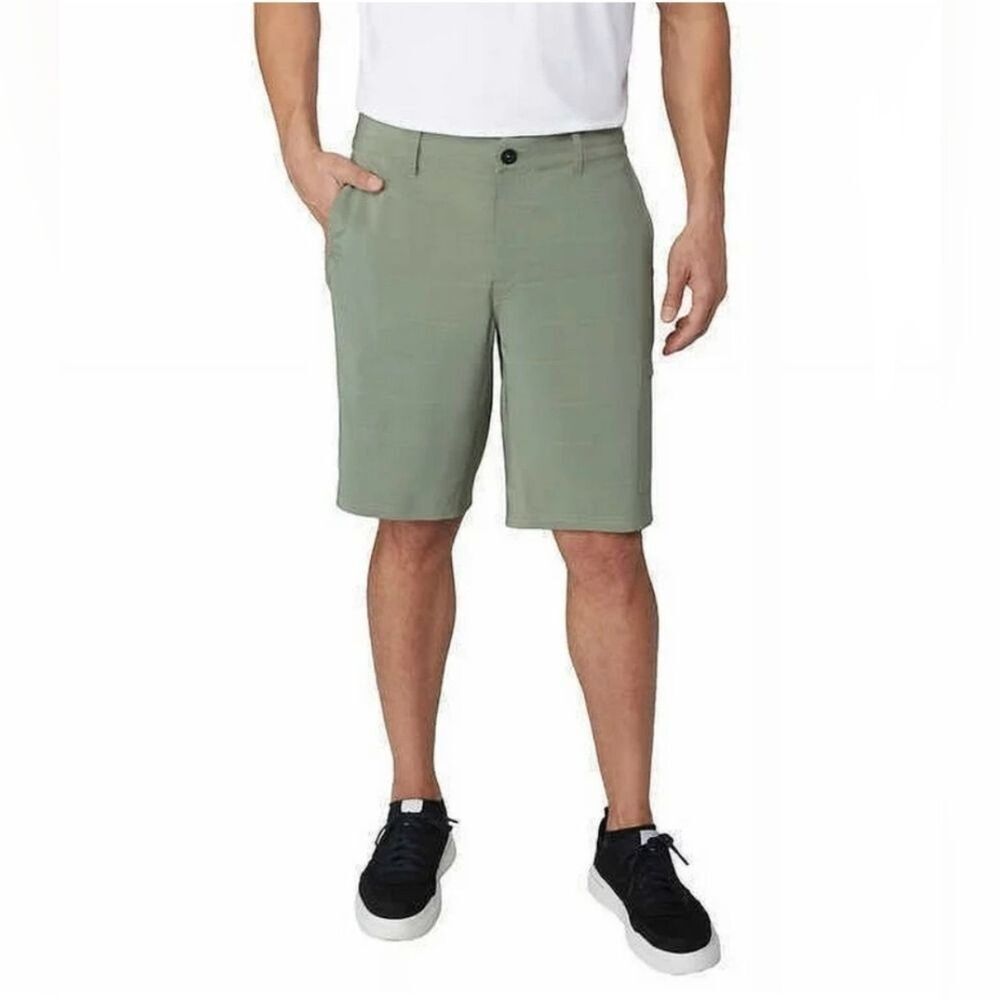 O'Neill Men's Crossover Hybrid Shorts Stretch Fabric Cargo Pocket Green Size 34 - Picture 2 of 9